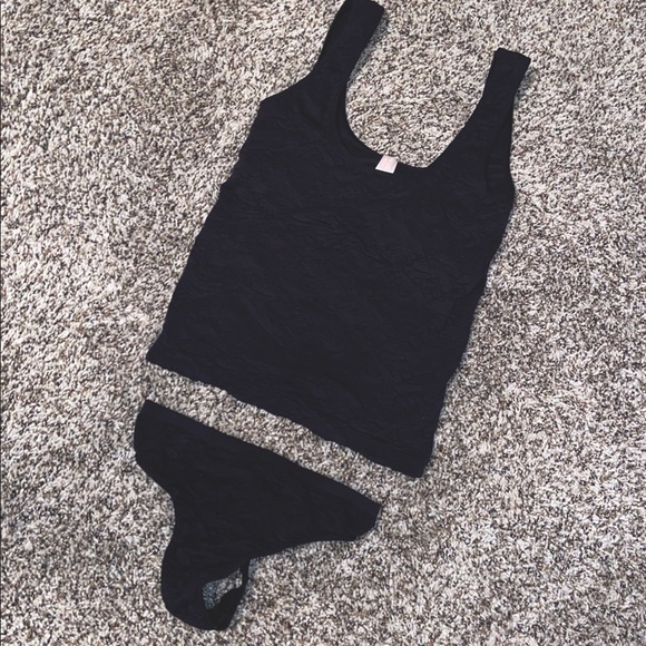 Victoria’s Secret black intimate tank and thong - Picture 2 of 8